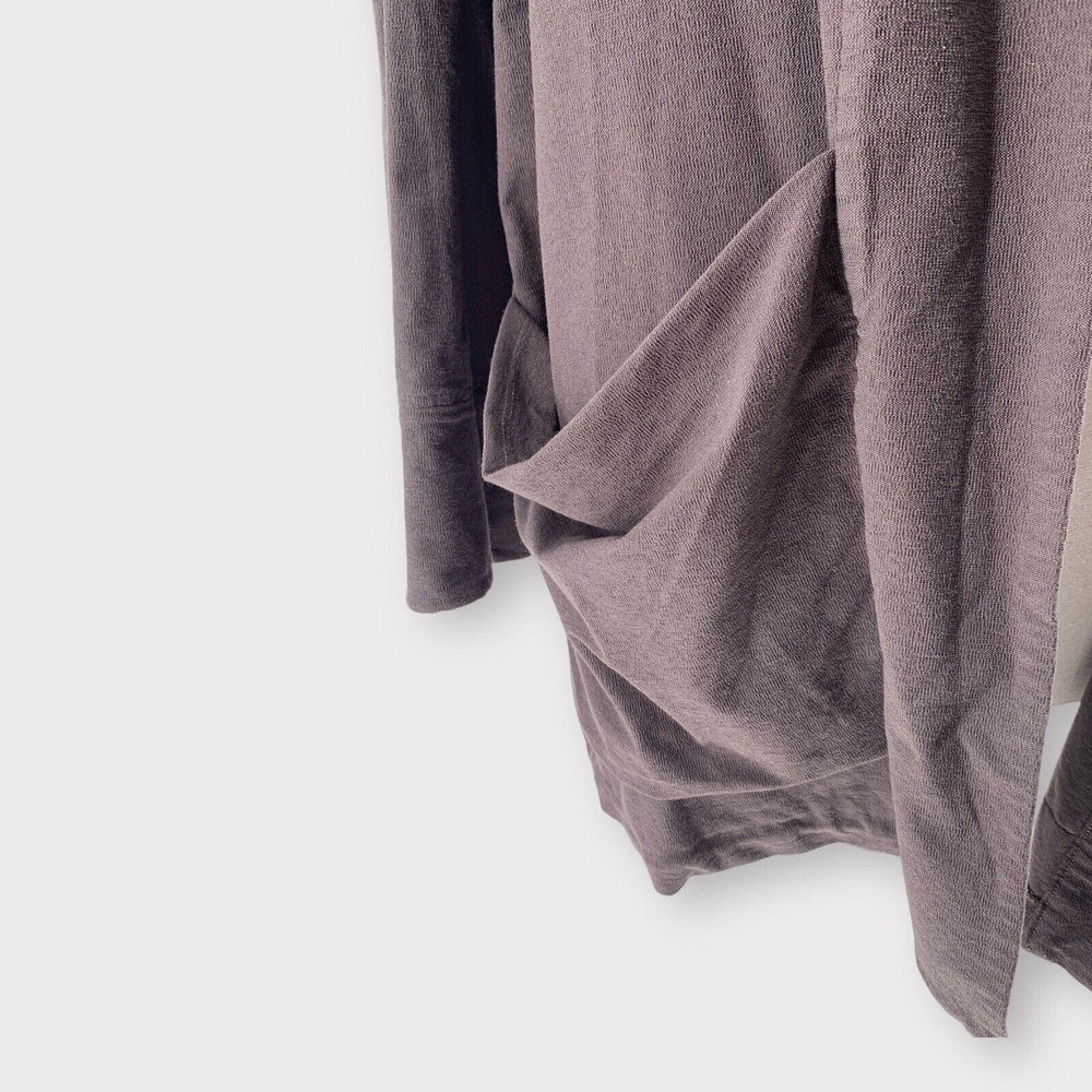 Eileen Fisher Stretch Crepe Open Long Blazer Brown XL - Picture 5 of 9